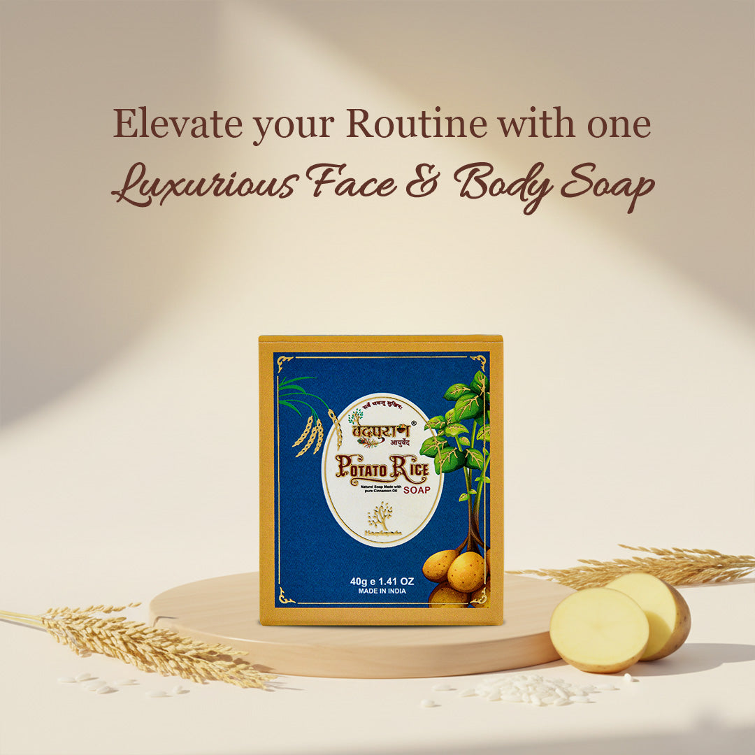 Potato Rice Soap – Ayurvedic Tan Removal & Skin Brightening Soap