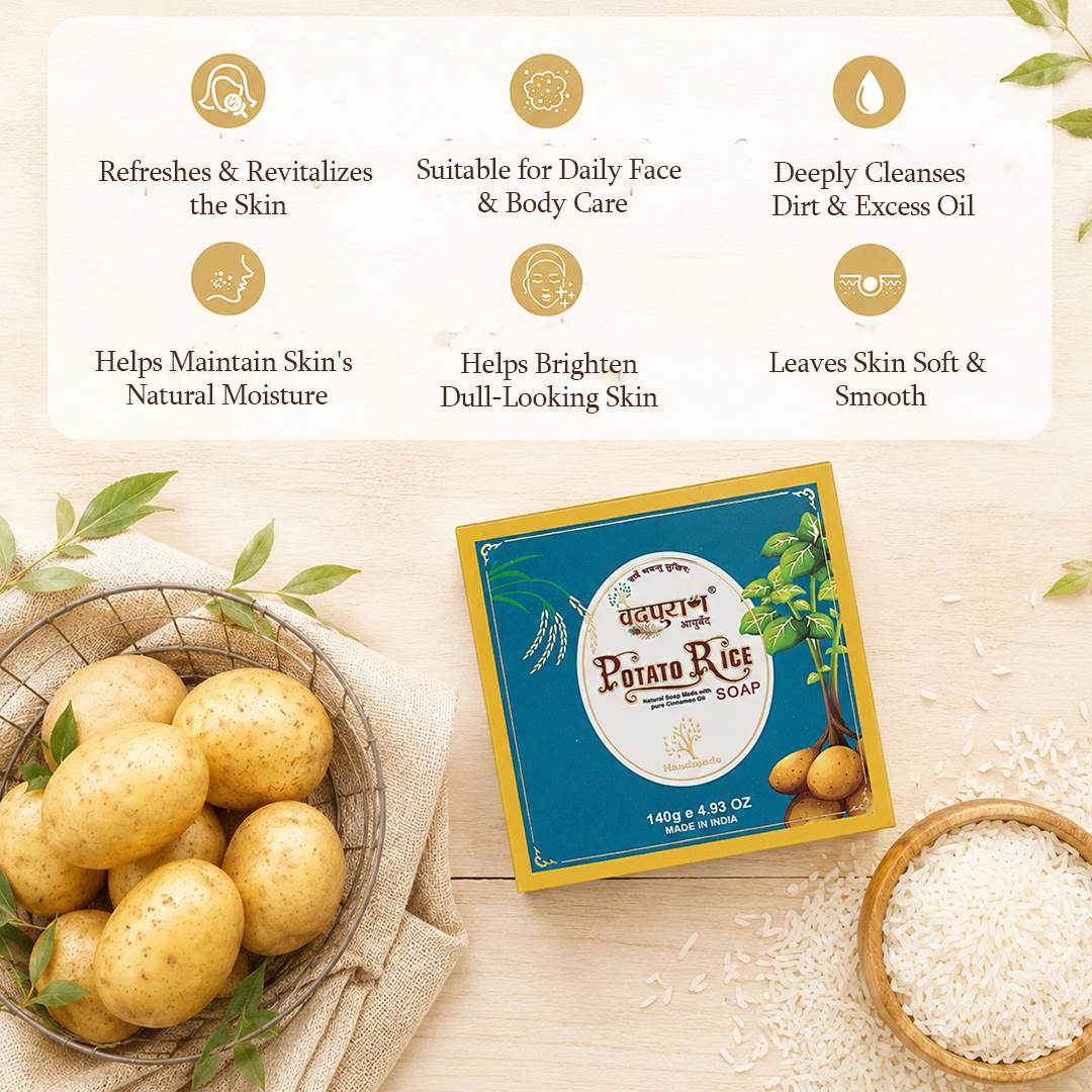 Potato Rice Soap – Ayurvedic Tan Removal & Skin Brightening Soap