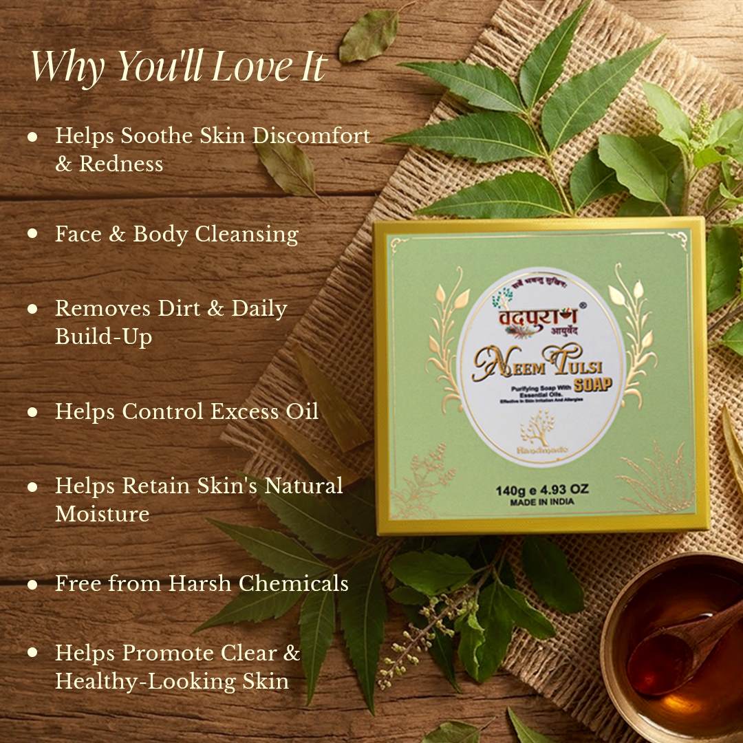 Natural handmade soap made with Neem and Tulsi