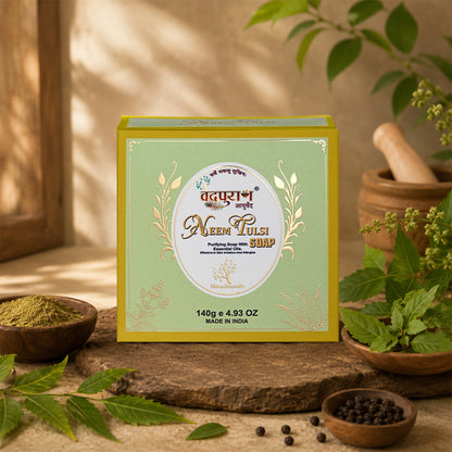 Handcrafted Neem Tulsi Soap with natural herbal ingredients