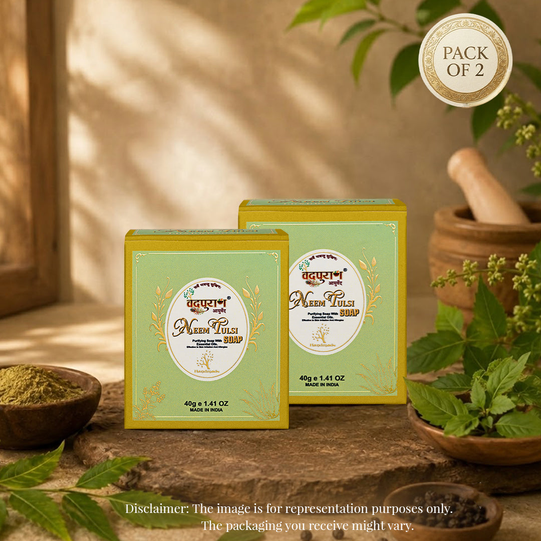 Natural organic Neem Tulsi soap bar for gentle cleansing