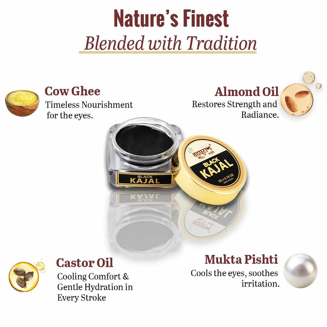 Ayurvedic Black Kajal – Handmade & Natural