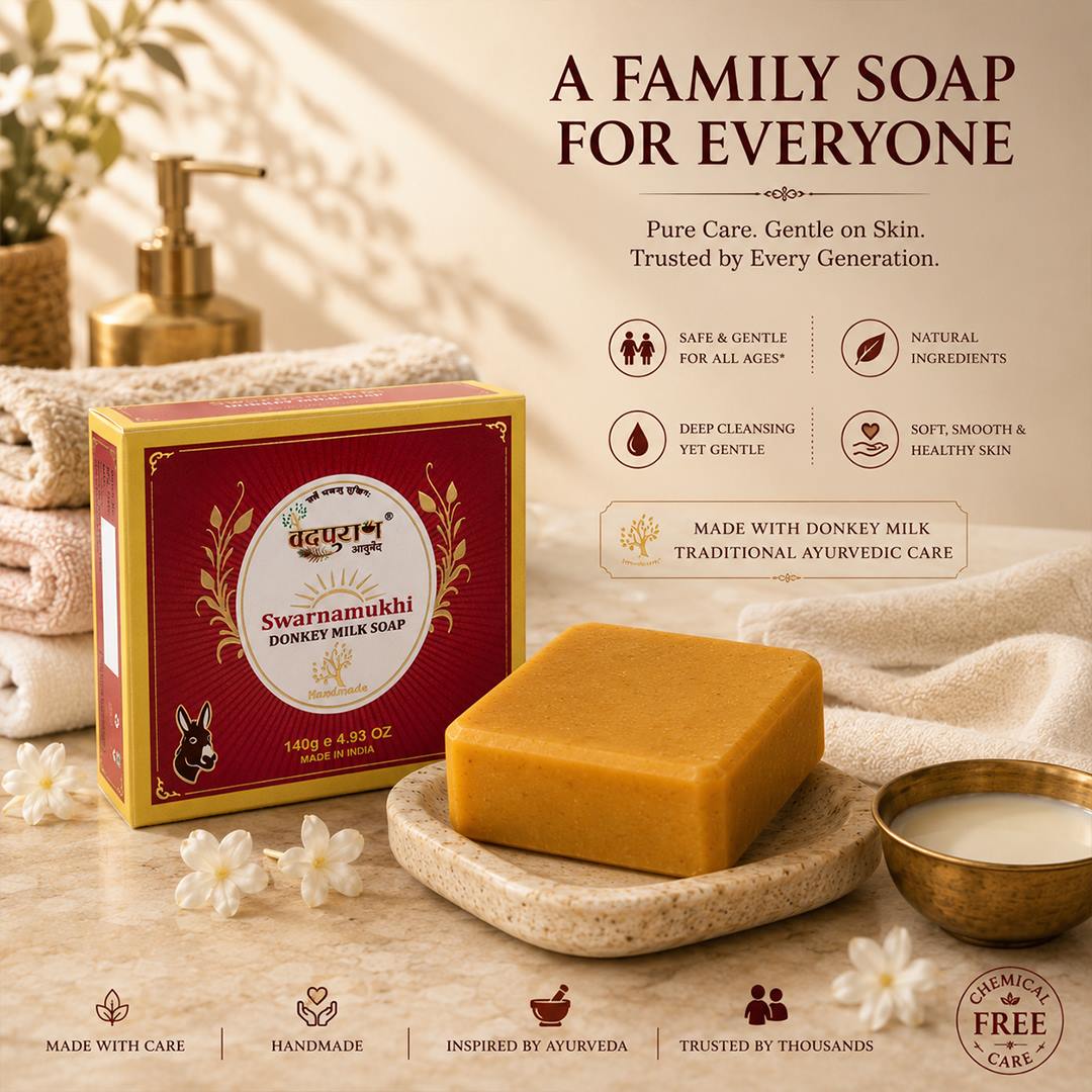 Vedpuran Ayurveda Swarnamukhi Donkey Milk Soap
