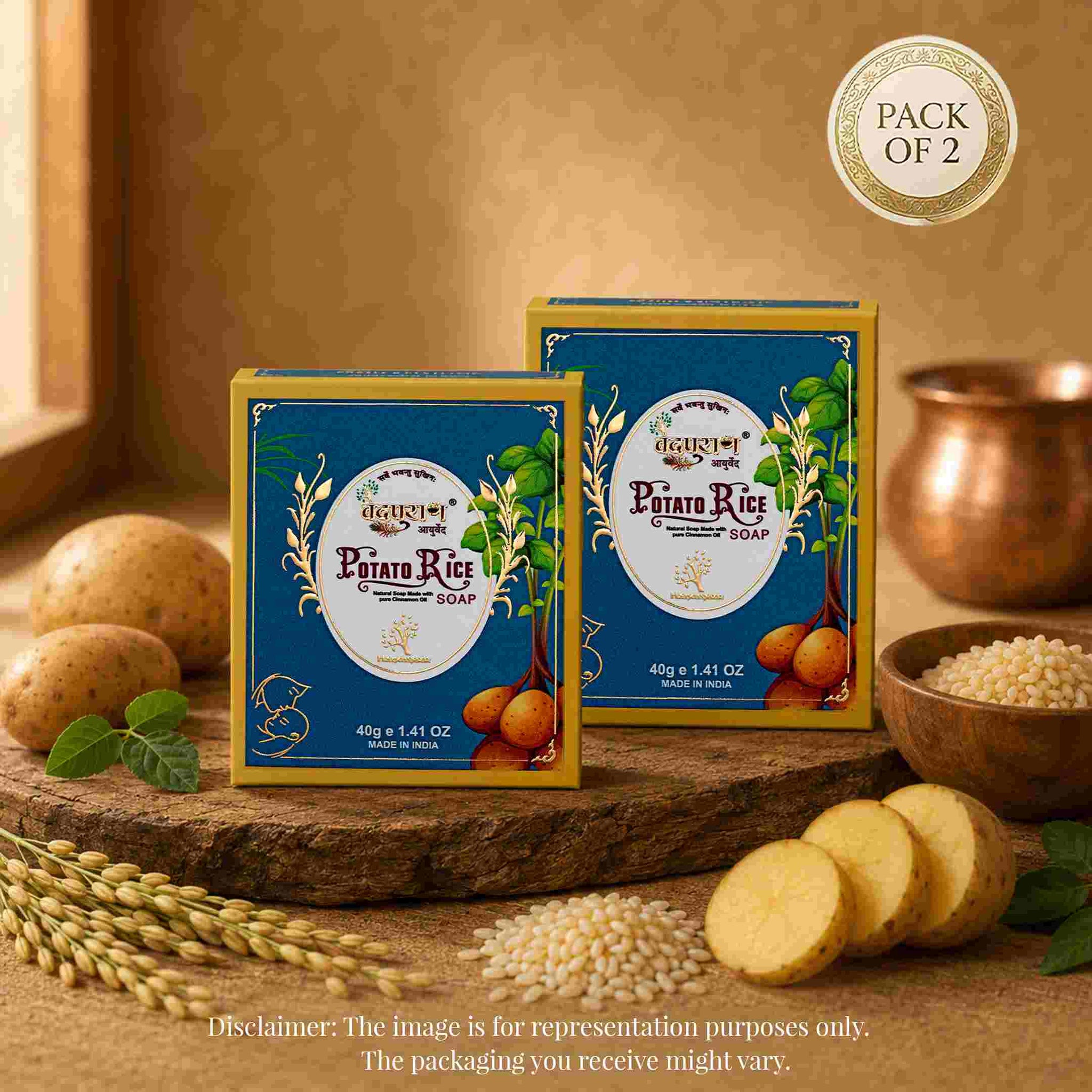 Potato Rice Soap – Ayurvedic Tan Removal & Skin Brightening Soap