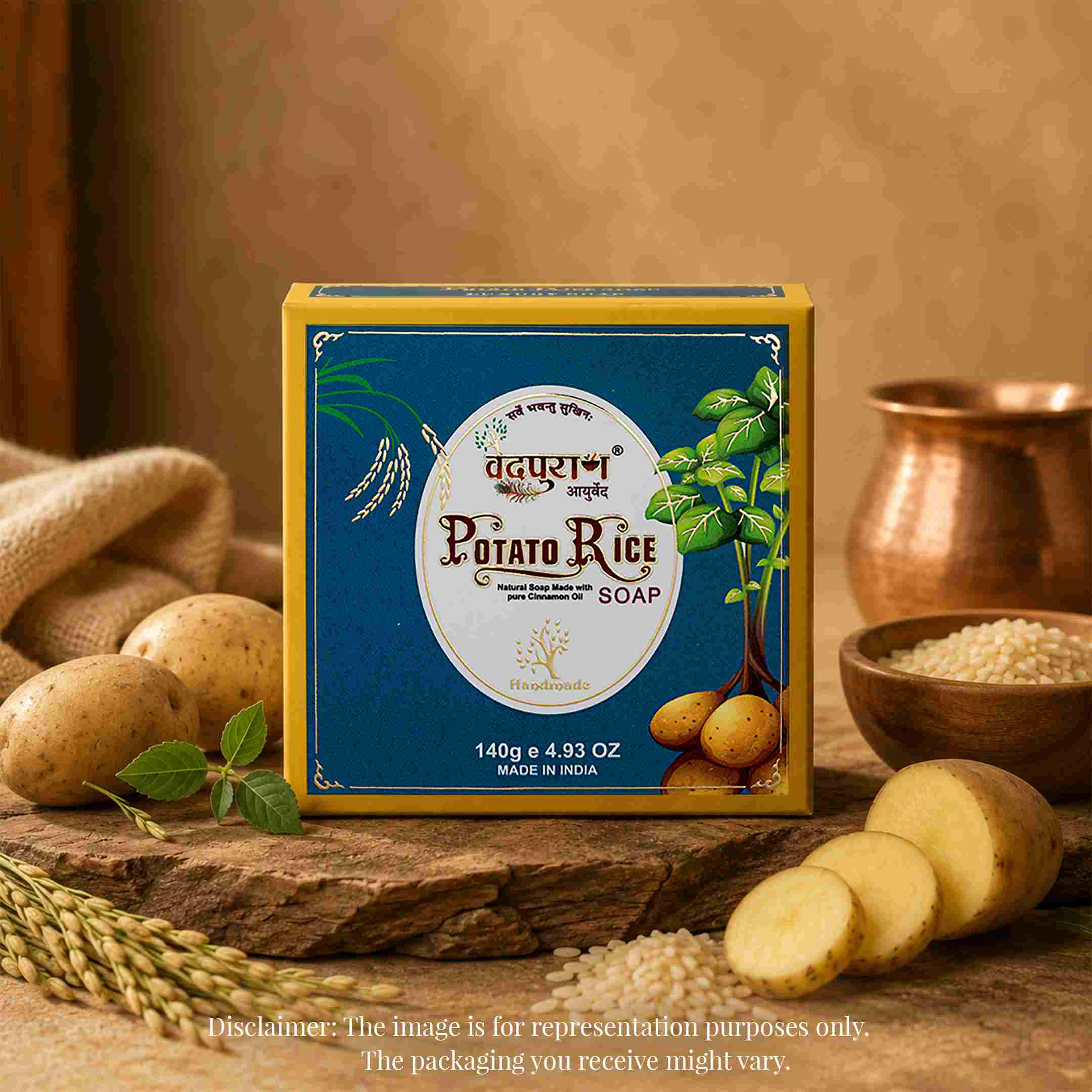 Potato Rice Soap – Ayurvedic Tan Removal & Skin Brightening Soap