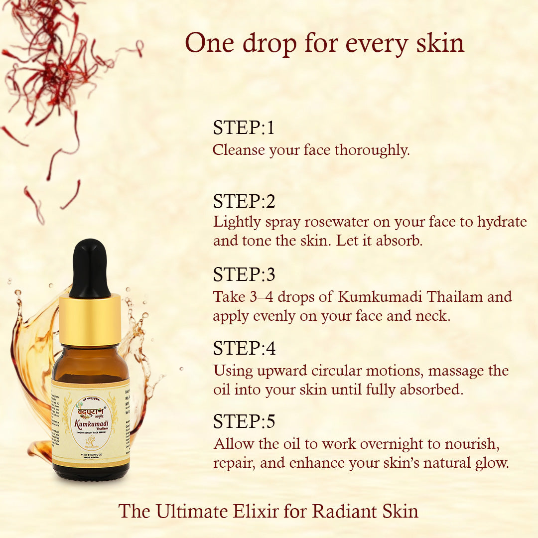 Kumkumadi Thailam | Night Beauty Face Oil