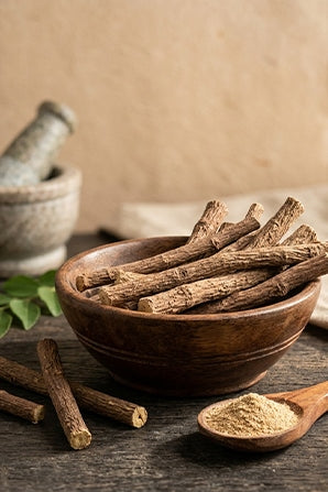 Mulethi licorice – herbal ingredient in Swarnmukhi Donkey Milk Soap