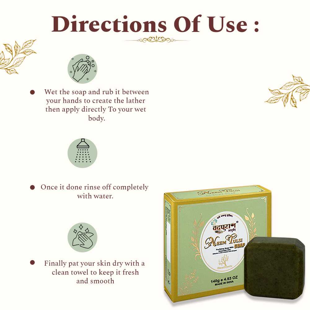 Neem Tulsi Soap | Ayurvedic Anti Acne Soap for Face & Body