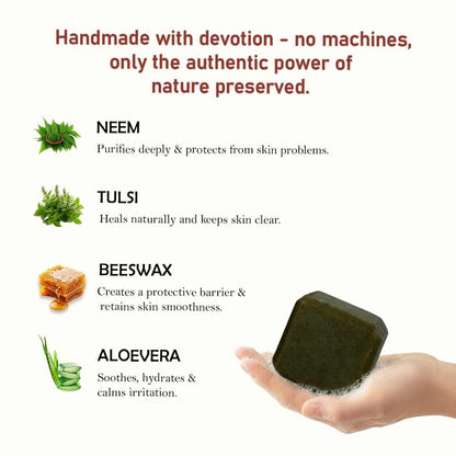 Neem Tulsi Soap | Ayurvedic Anti Acne Soap for Face & Body