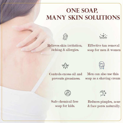 Neem Tulsi Soap | Ayurvedic Anti Acne Soap for Face & Body