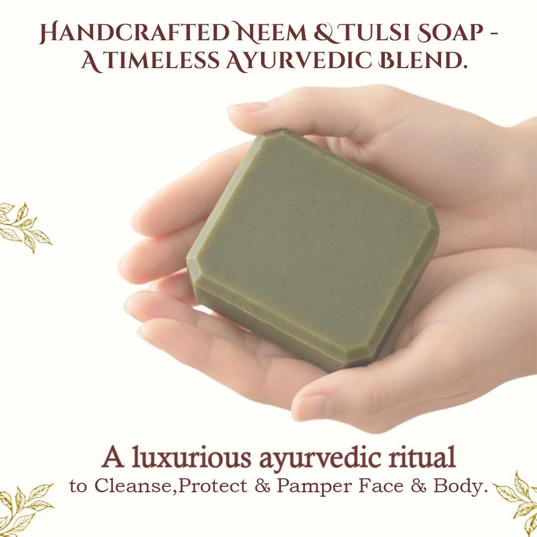 Neem Tulsi Soap | Ayurvedic Anti Acne Soap for Face & Body