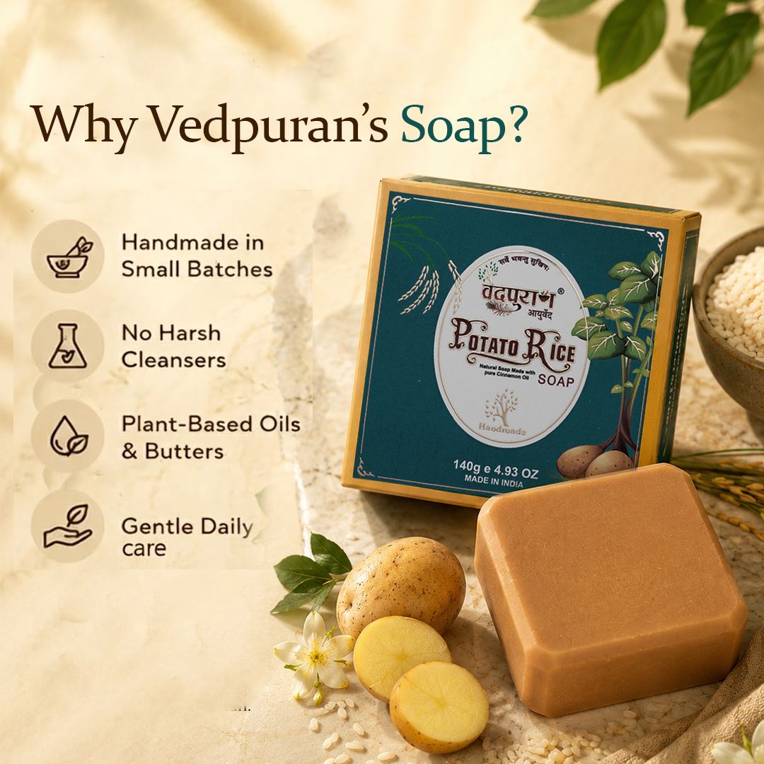 Potato Rice Soap – Ayurvedic Tan Removal & Skin Brightening Soap