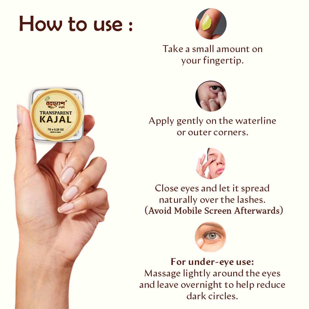 Transparent Kajal | Handmade & Chemical-Free